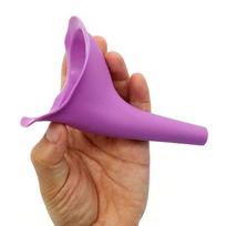 Reusable Female Urinal Silicone Women Pee Funnel Women To Pee Standing Up for Camping Outdoor Travel violetinė