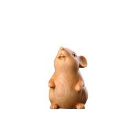 Miela Zodiako Pelės Statulėlė Medžio Drožinėta Gyvūno Figūrėlė Skulptūra Namų Dekoras Hamsterio Statula Namai Style 3