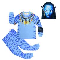 Baby Girls A-Avatar Kids Costume The Way Of Water Long Sleeve T Shirt+Pants Mask Set Children Halloween Ash And Fire Role Dress Up 110cm