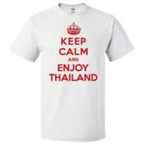Camiseta Keep Calm and Enjoy Tailandia Camiseta DivertidaSe abre en una nueva ventana o pestaña S