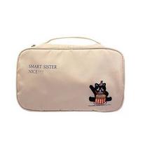 Practical Cartoon Underwear Storage Bag Handheld Large Capacity Bra Storage Bag Breathable with Zipper Socks Sorting Bag Travel balta