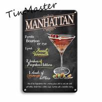 Martini Mojito Cocktail Poster Metal Tin Sign Vintage Restaurant Kitchen Irish Pub Bar Man Cave Decoration Art Wall Stickers 20x30cm