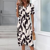 Paplūdimio suknelės moterims Pavasarį Vasarą Elegantiška apvyniojama V kakleliu gėlėta Boho suknelė Flowy Ruched Havajų Maxi XL