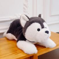 New Cute Simulated Husky Doll Sleeping with Soft and Cute Dog Pillow Comforting Doll Girl and Child Gift 40cm (0.36kg)