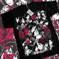 Attack On Titan Mikasa Eren ir Mikasa Marškinėliai Mergaitei Anime AOT Marškinėliai Tee Visų Dydžių 4XL