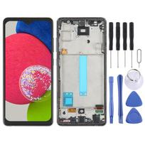 6,33 colio OLED LCD ekranas, skirtas Samsung Galaxy A52s 5G SM-A528 Skaitmenintuvo pilnas komplektas su rėmeliu For Samsung Galaxy A52s 5G SM-A528(6.33 inch OLED) juoda