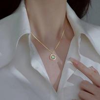 Gold Color Vintage Fantasy Planet Cosmos Astro Ball Saturn Necklace For Women Globe Colorful Pendant  Jewelry Accessories