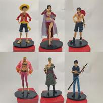 6pcs/set Cheap  Anime One Piece Luffy Zoro Nami Sanji Franky Shanks Boa Kids Figures Pvc Model Toys 16-18cm with box