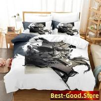Metal Gear Solid Solid Snake Beding Set Printed Bed Linen Set With Pilowcase Bed Soft Duvet Cover Soft Single Double Quen King-Sized Dimensionsd 135*200cm Eu-Single