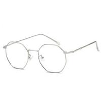 Polygon Glasses Men Vintage Octagon Blue Blocking Luxury Brand Metal Eyewear 0 -0.5 -1.0 -1.5 -2.0 To -6.0 0