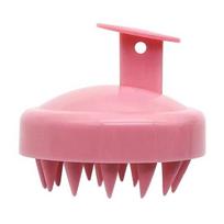 Shampoo Brush Ergonomic Handle Soft Silicone Scalp Scrubber Stimulates Scalp Acupoints Promotes Blood Circulation Spa Scalp Massager Brush rožinė