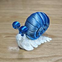 3D 6cm Spausdinta sraigės figūrėlė Gyvūno modelis Stalo dekoracija Sąnarinis figūrėlės ornamentas Juokingas lėlės žaislas Dovana Vaikams Suaugusiems Vaikų gimtadienio dovana blue