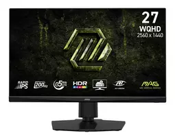 27 colių MSI MAG 272QPF E20 Rapid IPS monitorius, 2560×1440 (WQHD), 0,5 ms, 200 Hz, LED, VESA, aukštis reguliuojamas, juodas