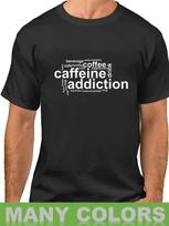 Caffeine Addiction Shirt Funny Coffee Lover Unisex Crewneck Powered by Coffee L