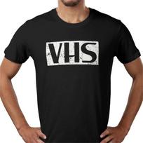 VHS video cassette art retro technology vintage print T-Shirt tee - 4 colours S