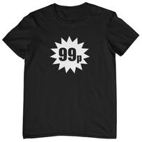 99p T-Shirt (as worn by Damon Albarn Retro Music Brit Pop Price Tag 99 pence S