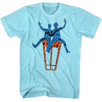 Bill and Ted Words On A Shirt Light Blue Heather Adult T-Shirt L