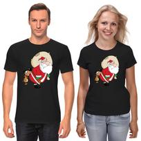 Christmas Funny Figure Short Sleeve White-Black Men's / Women's T-Shirt G007 3XL