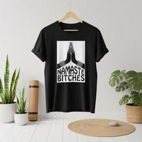 Namaste Kalės Marškinėliai, Juokingi Joga Meditacijos Marškinėliai, Dvasinio Humoro Marškinėliai, Sarkastiškas Namaste Grafinis Viršus, Zen Fitneso Dovana S