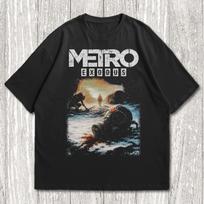 Metro Exodus Shirt, Horror Video Game Merchm Shouter Video Game T-Shirt XL