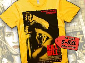 Kill Bill V12 T-Shirt Vintage YELLOW T-Shirt DTG Digital Print Sizes S M L XL 2XL 3XL 4XL 5XL S