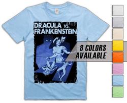 Dracula vs. Frankenstein V1 Men's T-Shirt all sizes S-5XL 8 Colors available S