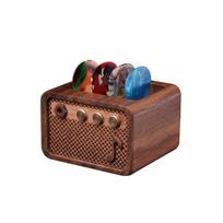CoolGift Mart Guitar Pick Pick Storage Electric Guitar Pick Stock Walnut Holder, Case, Wooden, Display, ruda