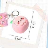 1Pcs Cute Peach Fidget Keychain Cartoon Fruit Pendant Stress Relief Toy For Backpack Decoration Kids Birthday Party Gift