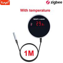 Tuya Smart USB Charging Hygrometer Thermometer with Rechargeable Battery Zigbee Enabled for External Temperature Measurements Zigbee Hygrometer Thermometer smėlis