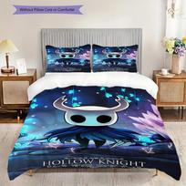 Hollow Knights Realm Bedding (1 * duvet cover + 2 * pillowcase, without core) 2D Flat Bedding set Duvet cover and pillowcase Soft and comfortable 135x200cm