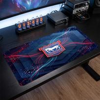 Ipswich Town Football Print Large Mouse Pad, Anti-Slip Extended Gaming Desk Mat for Office Home 30cmx60cm（11.8x23.6inch）