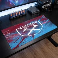 West Ham United Football Print Large Mouse Pad, Anti-Slip Extended Gaming Desk Mat for Office Home 30cmx60cm（11.8x23.6inch）