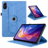 For Xiaomi Redmi Pad 2 Pad2 11 Inch 2025 360 Rotate Tablet Case Kickstand Wake Emboss Life Tree Leather Flip Cover Redmi Pad2 11 2025 mėlyna