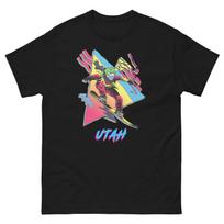 Utah Retro Snowboarder 80s 90s Snowboarding T-Shirt M