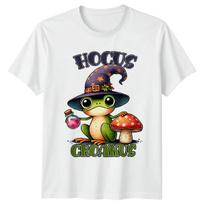 Hocus Croakus Frog Witch T-Shirt Funny Animal Pun Tee S