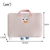Big-Eyed Cartoon Laptop Sleeve 13.58  Shockproof Portable Handheld Document Bag Unisex Storage rožinė