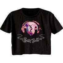 Styx Crystal Ball Album Cover Women's Crop Top T Shirt Rock Music Merch M black
