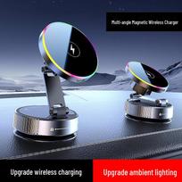 Magnetic Wireless Charger Car Console Phone Holder with Suction Cup