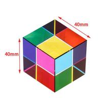 40mm scientific cube, CMY hexagonal crystal cube, 3D color cube, photography decorative item kaip parodyta spalva