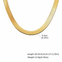 Stainless Steel Pendant Necklace for Women, Layer Herringbone Chain Heart Shape Elizabeth Coin Pendant Non-tarnish Jewelry