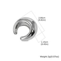 No Piercing Ear Cuff Set Silver-Gold Mixed Color Chunky Fluid Wave Clip On Earrings Stackable Jewelry Women