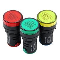 AD16-22DS AC 220V 20mA LED Pilot Panel Indicator Signal Warning Light Lamp Tool raudona