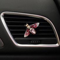 Drugelio Automobilio Kvepalų Klipsas Laumžirgio Formos Blizgantis Cirkonio Automobilio Oro Išleidimo Gaiviklis Kvepalų Klipsas Automobilio Aksesuarams Interjerui Red Bee