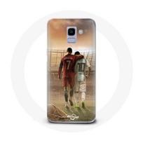 Coque Samsung Galaxy J6 2018 cristiano ronaldo messi goat
