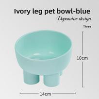 New Macaron-colored Elephant Leg Neck Guard Bowl Cat Food Bowl Cat Bowl Anti-knock Pet Bowl Food Utensils Blue 450ml