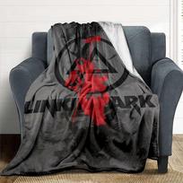 1 vnt. Linkin Park grupės prekių pledas Lengvas flanelinis pledas Mesti pledą sofai, lovai, kelionėms, stovyklavimui, svetainei, biurui, sofai 80x120cm black