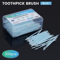 300Pcs Interdental Brush Double Head Teeth Cleaning Toothpick Oral Care Disposable Floss Household Dental Tools white