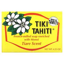 Monoi Tiare Tahiti, prancūziško malimo muilas, praturtintas monoi aliejumi, Tiarės aromatas, 130 g (4,55 uncijos)