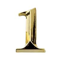3D Door Number ABS Injection Molding Electroplating Plate Digits 0 To 9 Golden Door Self Adhesive Street Sticker Outdoor