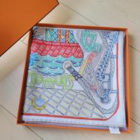 HERMES Carré 90 Super Silk Quest Silk 100% Scarf Multicolor Made in France Women's with Box Unused